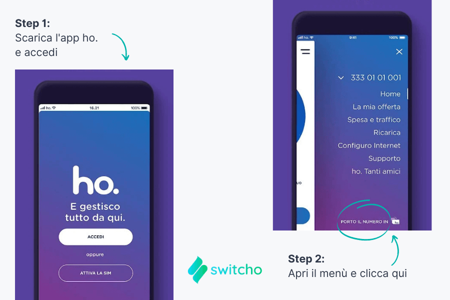 portabilità ho app