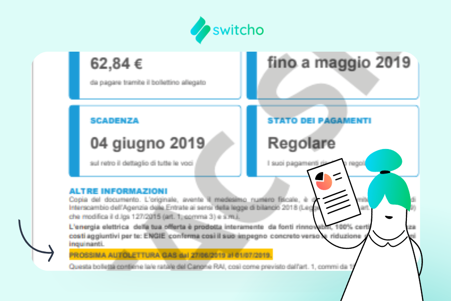 autolettura su bolletta engie