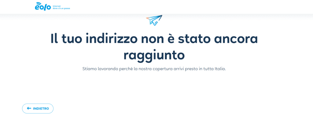 Zona non coperta Eolo